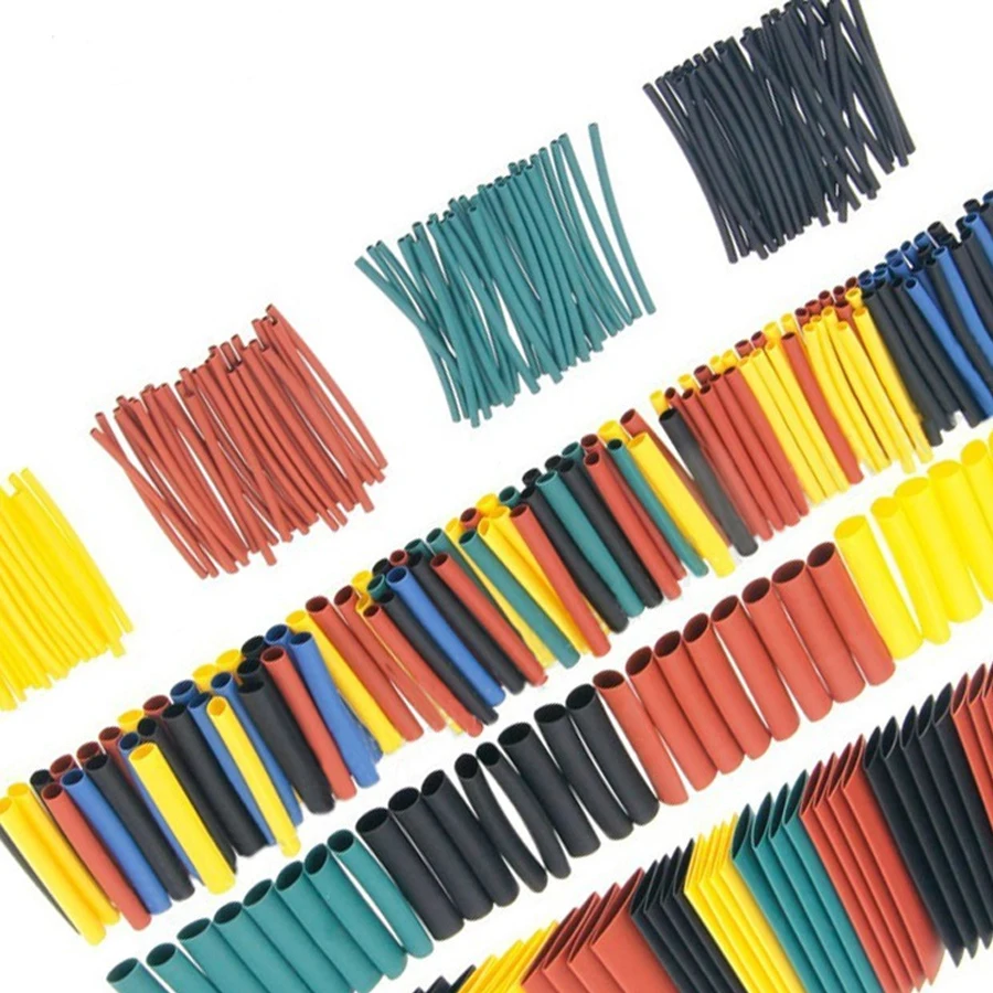 328Pcs Heat Shrink 2:1 Tubing Electrical Sleeving Cable/Wire Tube Kit All Colour 
