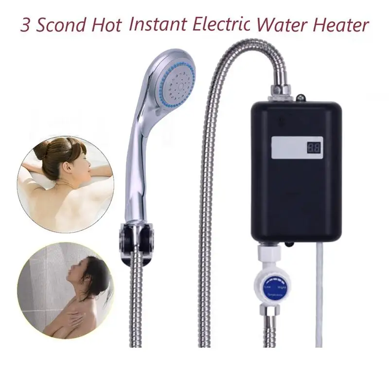 Us 67 7 7 Off 3800w Mini Tankless Electric Instant Hot Water Heater With Led Temperature Display For Kitchen Sink Bathroom Shower Tap Heating In