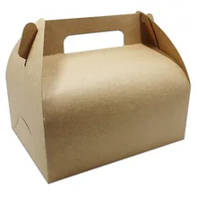 DHL 150 шт./лот много размеров крафт-Бумага торт подарочная упаковка коробка с ручкой белый и коричневый Бумага упаковочная коробка для подарок Вышивка Крестом Пакет