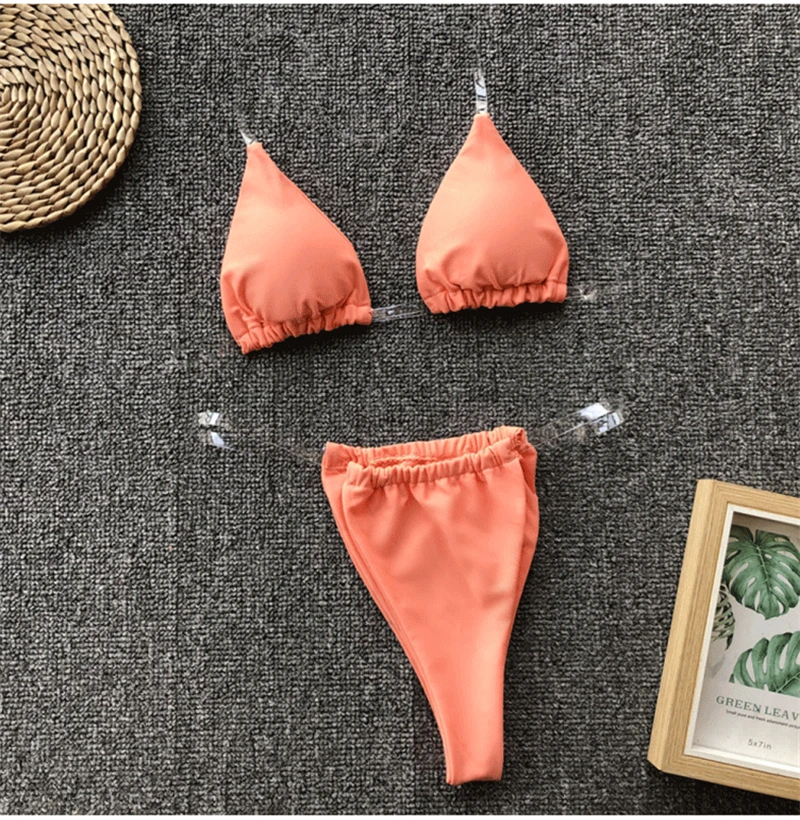 NewAsia Padded Bra Bikinis 2020 Mujer Push Up Swimwear Women Micro Bikini  Set Transparent Shoulder Strap Solid Color Swimsuit From Brivanora, $33.24