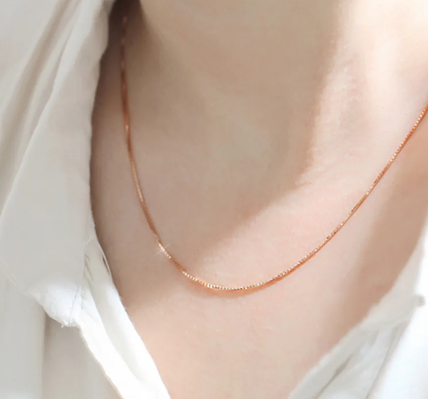 Цепочка женская под розовое золото 45 см|chain drop necklace|necklace jewelnecklace chain gold |