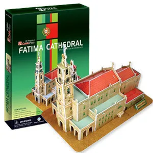

Candice guo! 3D puzzle toy CubicFun 3D paper model c115h fatima cathedral 1pc