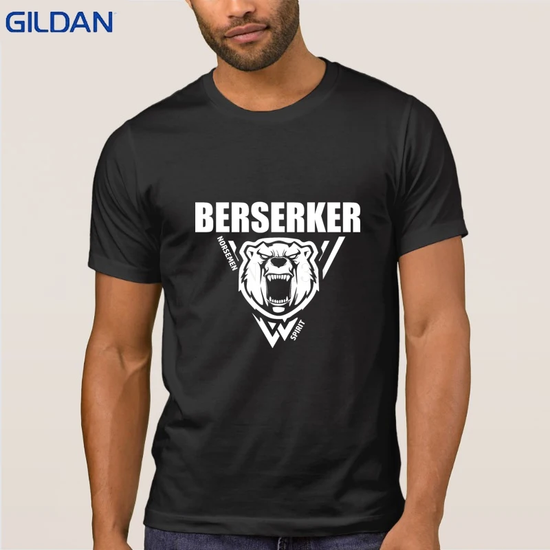 Забавная Повседневная белая футболка Berserker Vikings одежда Camiseta для мужчин милый