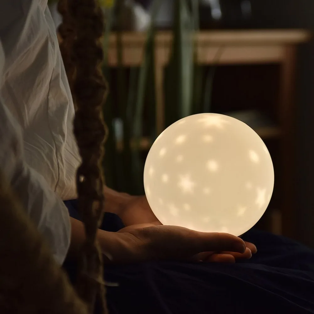 

Round star night light silicone night light Led night light for reading books light bedroom bedside lamp