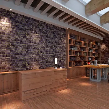 

Chinese retro red gray brick wall wallpaper bar cafe wallpaper restaurant teahouse wallpaper