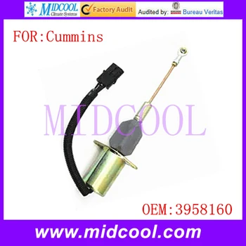 

New Auto Engine Fuel Shutoff Stop Solenoid Valve use OE NO. 3958160 for Cummins