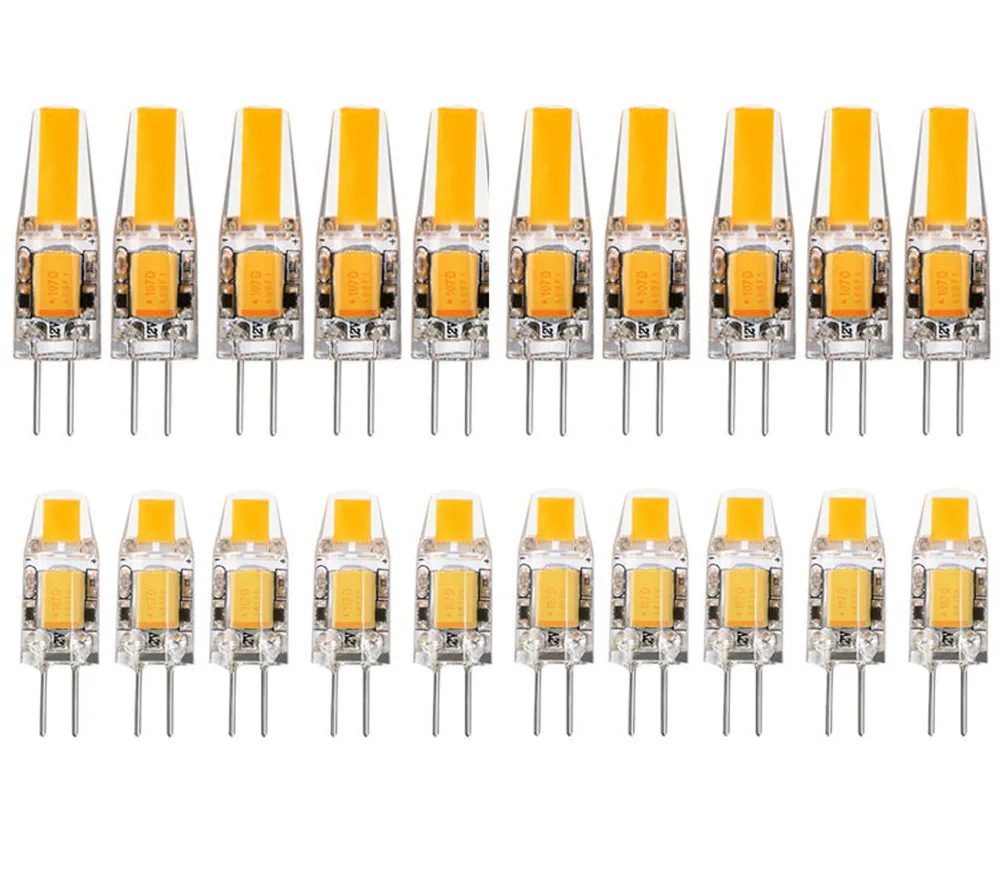

10pcs/lot G4 LED Lamp Dimmable AC/DC 12V 6W 9W LED Mini G4 COB LED Bulb 360 Beam Angle Chandelier Lamps Replace Halogen Light