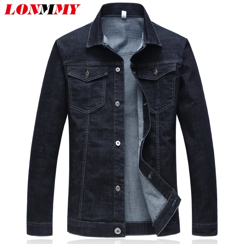 LONMMY 6xl Bomber coat men Outerwear windbreaker 65 Cotton Denim jacket mens clothing jeans