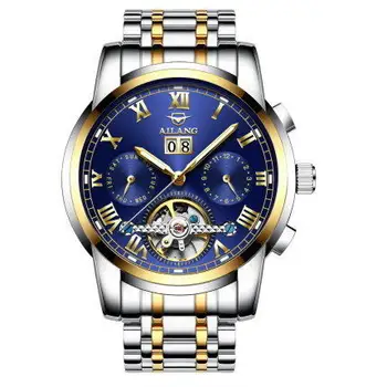 

AILANG Top Brand Luxury Mens Tourbillon Mechanical Wristwatch Automatic Skeleton Business Watch Date Watches relogio masculino