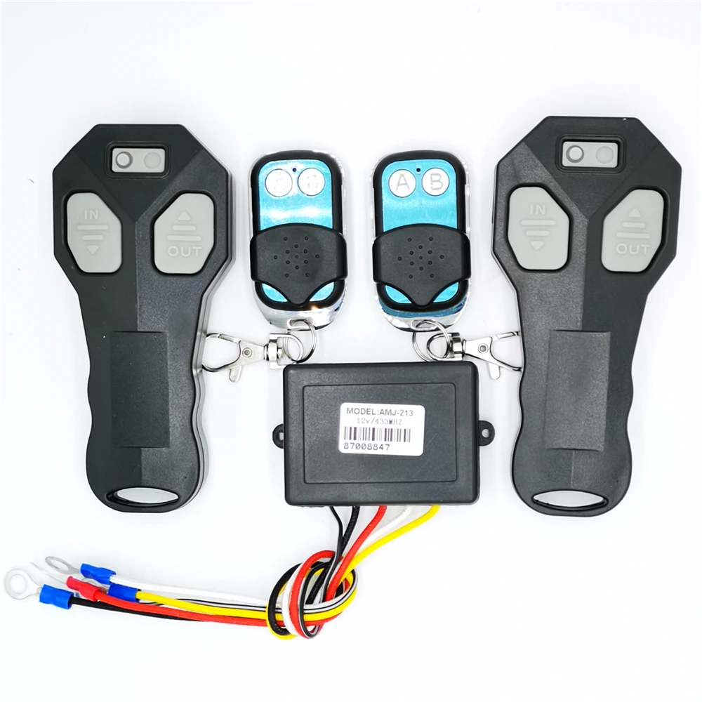 DC12V Universal Car Wireless Winch Remote Control With black Four
