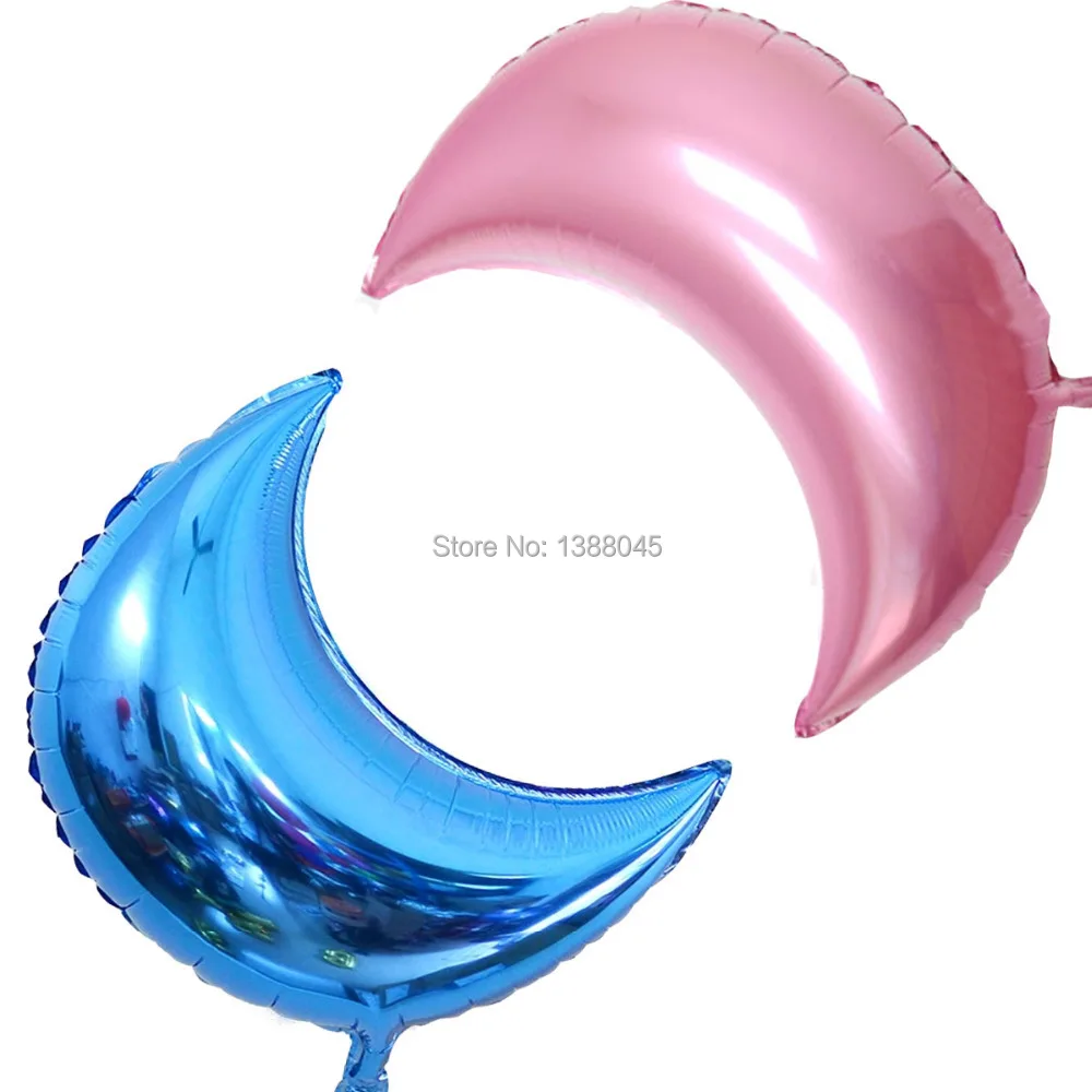 1pcs 36 Inch Large Moon Shape Helium Foil Balloons Birthday Wedding
