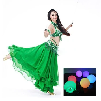 

1/2/4 Pcs Waterproof LED Multi-Coloured Glow POI Thrown Balls Light up For Belly Dance Hand Props For Professional Belly Dance