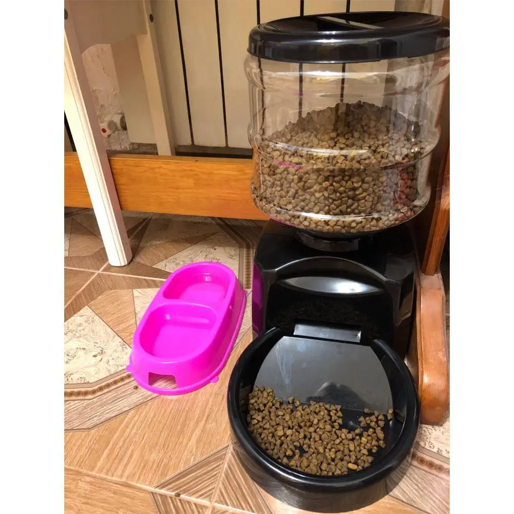 Adeeing 5.5l большой емкости автоматический Pet кормушка диспенсер с функцией записи