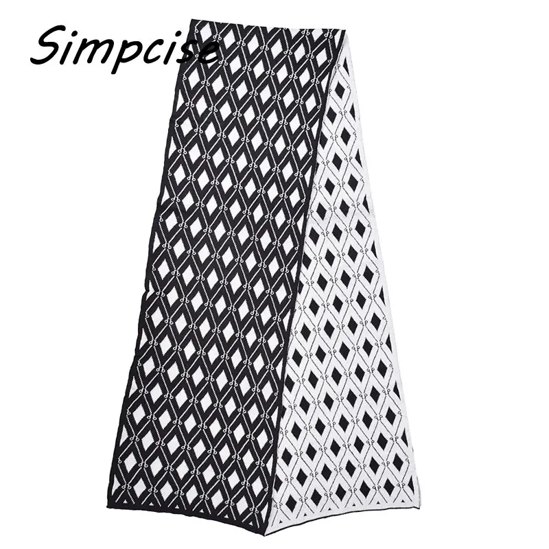 hair scarf for men Sale 2021 New Fashion Men  Warm Scarf Winter Thick Scarf Men's Knitted Snowflake Scarves Men Accessories A3A18942 head scarf men