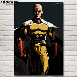 FOOCAME японского аниме ONE PUNCH MAN книги по искусству шелк плакаты и принты Живопись Домашний декор настенные панно для гостиная 24x36 дюйм(ов)