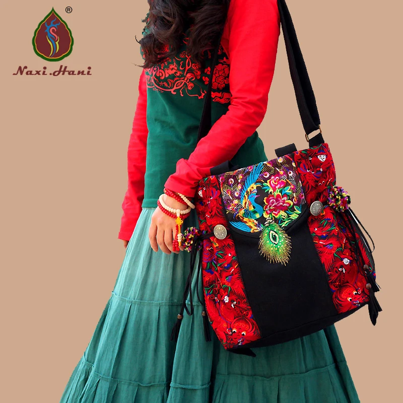 HOT Bohemia peacock feathers embroidered shoulder bags Ethnic Vintage handmade applique messenger bags HOT Bohemia peacock feathers embroidered shoulder bags Ethnic Vintage handmade applique messenger bags
