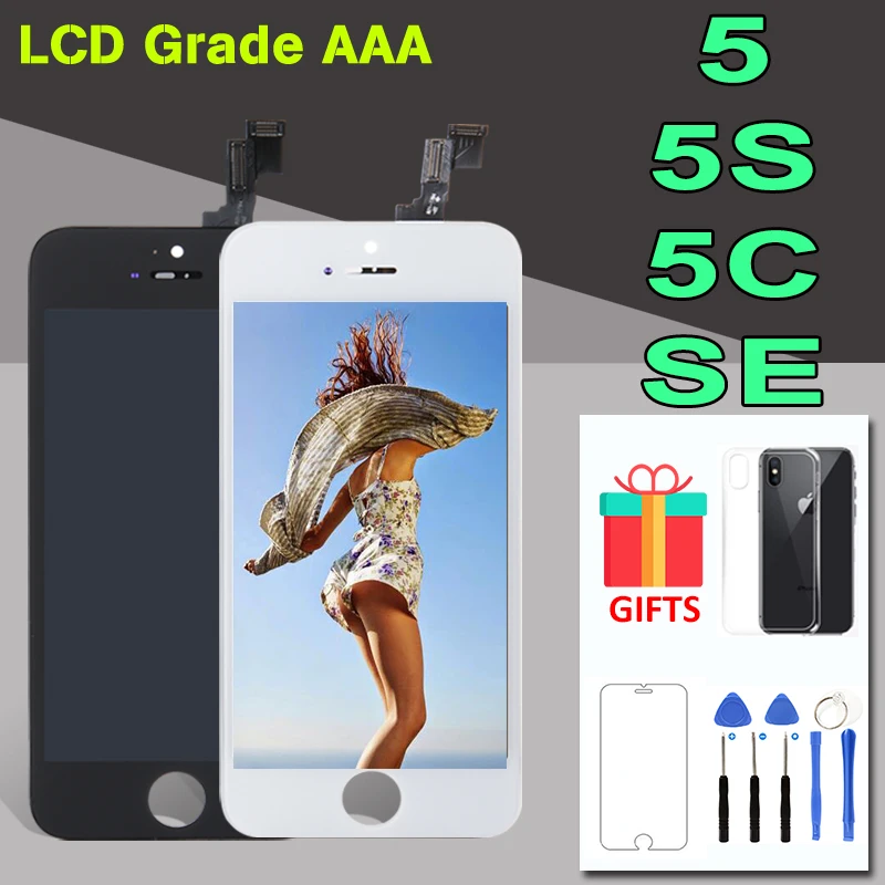 Новый сенсорный ЖК-экран AAA для iPhone 5 5S 5C SE ЖК-дисплей в сборе с сенсорным