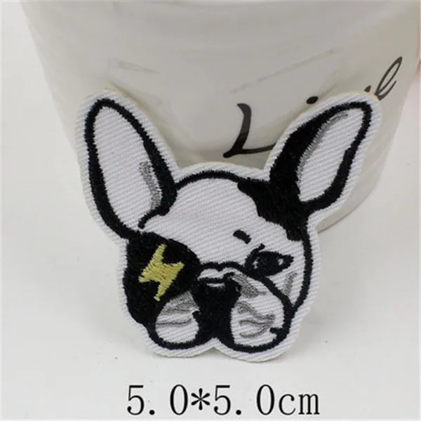 Cute Animals Iron on Cloth Patches 3pcs - Bull Dog 2.3
