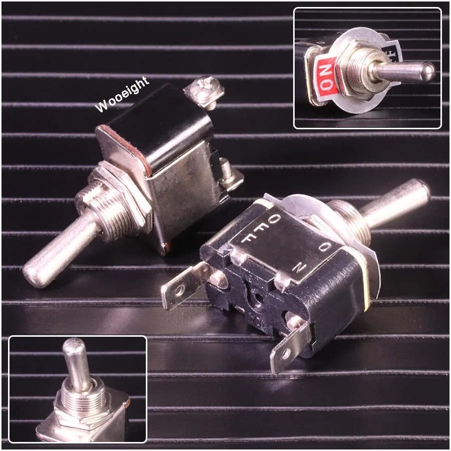 Wooeight 1Pc New ON-OFF Toggle Switch 2 Feet Pin And Rocker Switch Power Supply Switch Toggle Switch 15A 250V KN-101 (2)