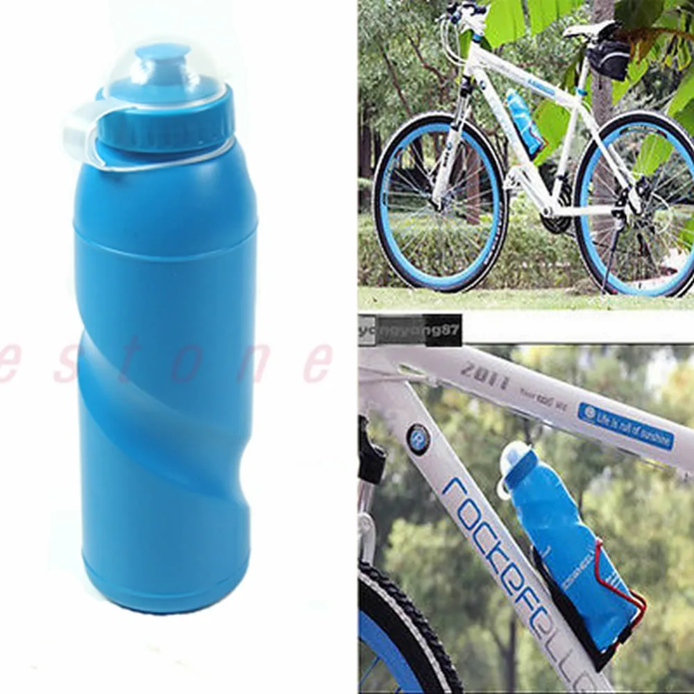 

New Outdoor Sports Cycling Camping Bicycle Bike 700ml Sports Water Bottle Blue drop shipping