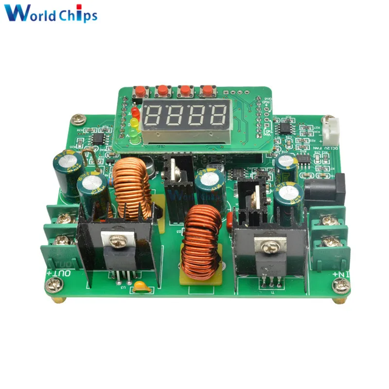 

DC-DC 38V Digital Step up Step down Module Boost Buck Converter Solar Charging Board LED Digit Tube Display Voltmeter Ammeter