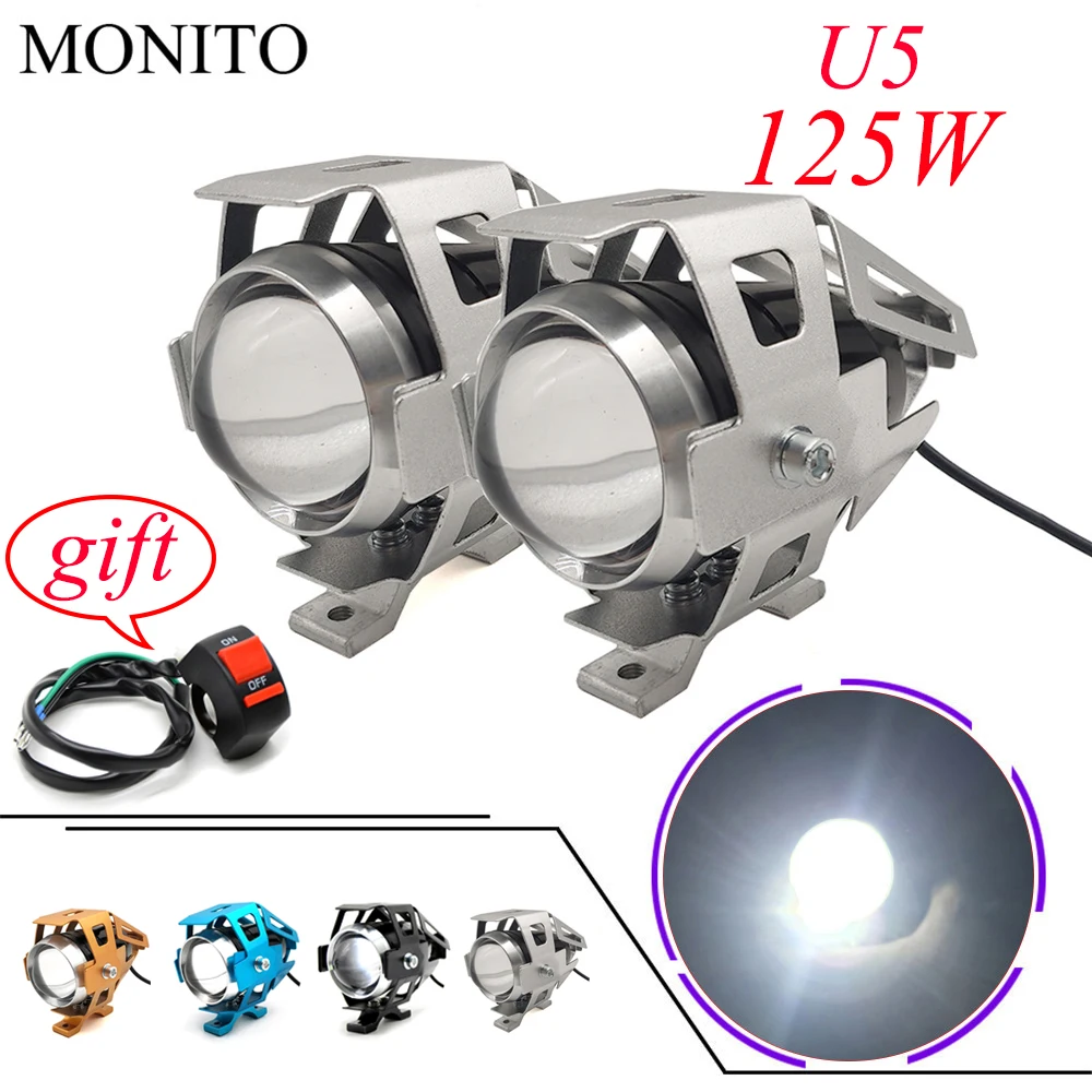 Motorcycle Light LED Driving Headlight Fog Auxiliary Lamp 12v U5 For MV Agusta Brutale 675 800 900 910 Suzuki Burgman 400 |