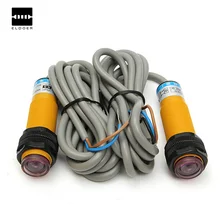 2 шт. 5 м ИК электрический датчик-переключатель фото переключатель через луч PNP постоянный ток 12 V-24 V инфракрасные лучи электрические датчики 2,4 см x 7 см