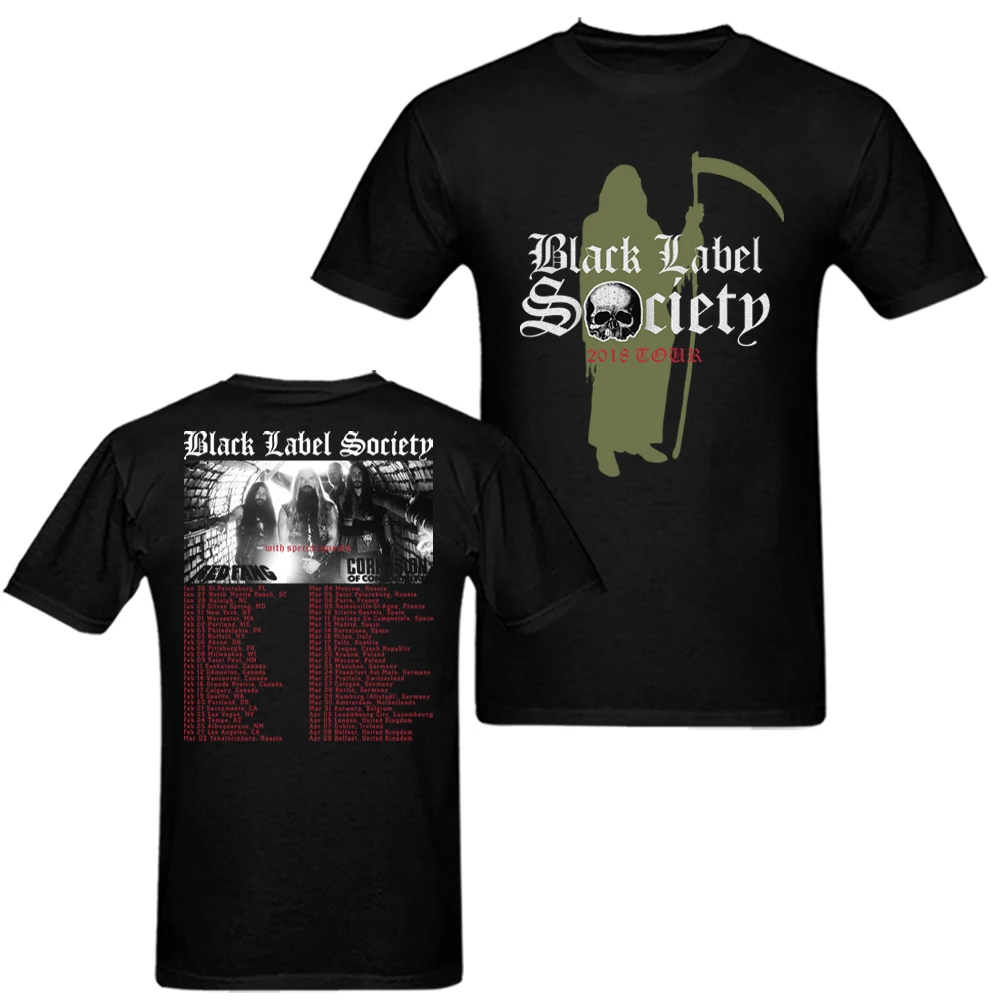BLACK LABEL SOCIETY TOUR 2018 Grimmest hits T Shirt Men ...