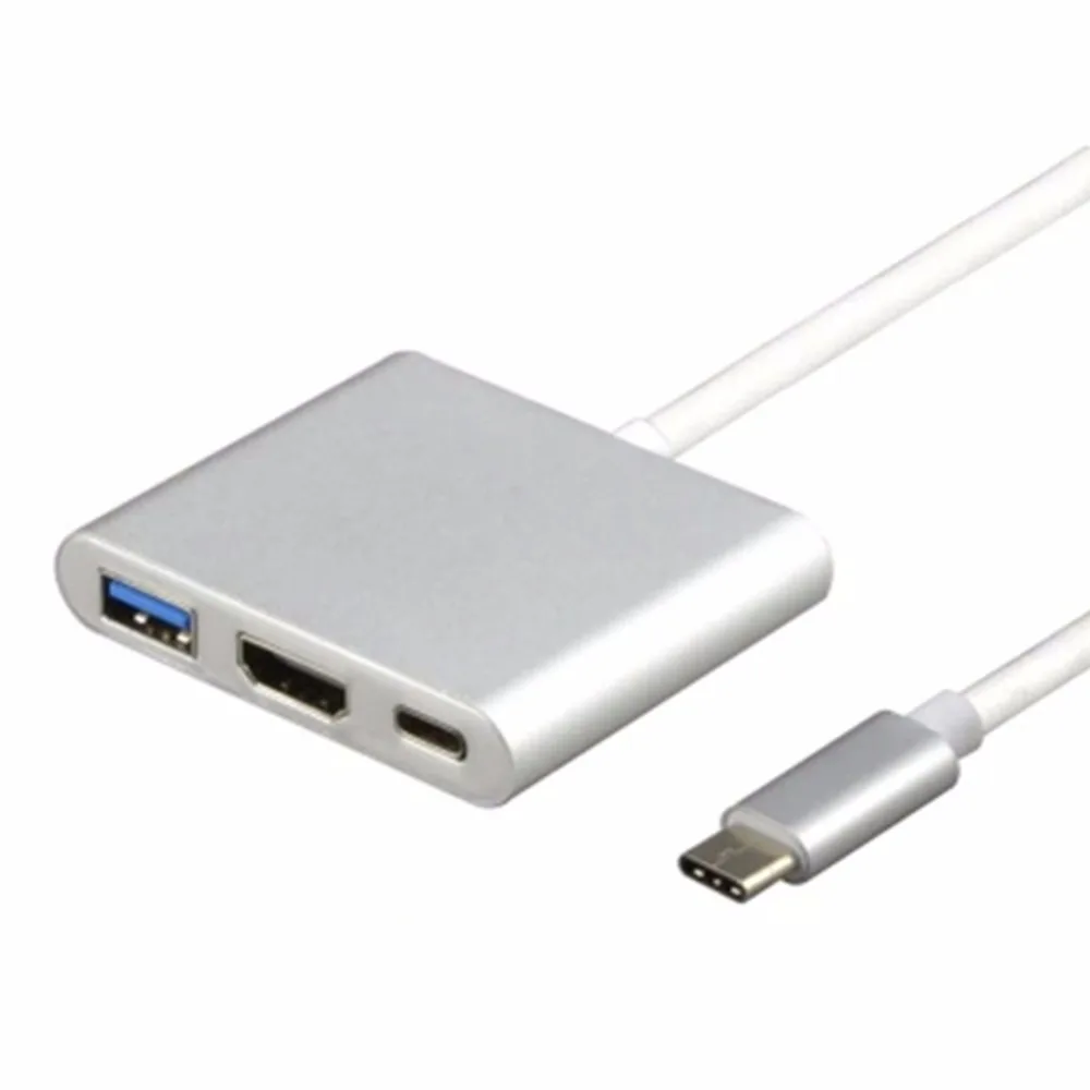 Адаптер концентратор для нескольких портов конвертер типа C 3 в 1 с портом USB 0