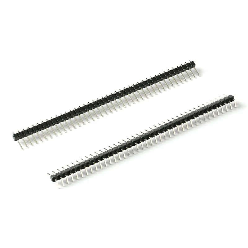 10 sztuk/partia 2.54mm 1*40p 90 stopni kątowy jeden rząd mężczyzna R/A głowica pinowa pozytywne/odwróć PCB złącze karty Pinheader