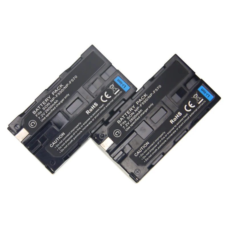 2pcs 2600mAh 7.4V NP F550 NP F550 NP F570 NP F570 Rechargeable Li ion ...