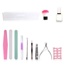 12pcs Plastic Nail Polish Nail Polish Care Kit Basics Necklace Nutrition Oil Trim Manicure
