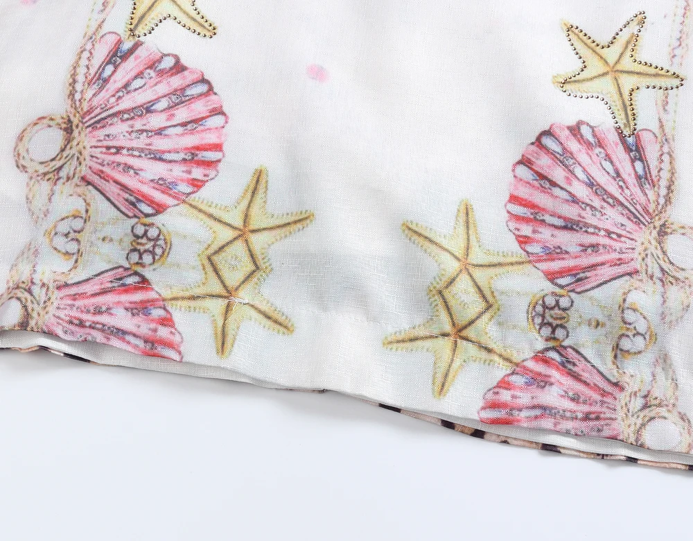 2019 New Kids Dresses For Girls Leopard Starfish A-line Cotton Top Fashion Toddler Summer Girl Clothing For Party 2-8 Year Child (7)