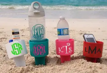 

10pcs free shipping 10 colors stock Beach colorful Cup Holder beach spiker