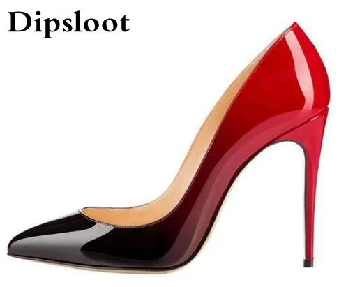 

Shoes Woman High Heels Wedding Shoes Black/Red Patent Leather Women Pumps Pointed Toe Sexy High Heels Shoes Stilettos D046