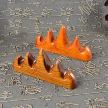 1 шт. Хилл форме Китайская каллиграфия живопись ручка держатель красного сандалового дерева ручка отдыха стол поставки