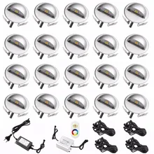 Terrasse extérieure Plancher D'éclairage Led Lumière Eclairage Sur Pied Ensemble de 20 pcs Lampes Souterraines Lampe De Jardin Souterrain B106A-20