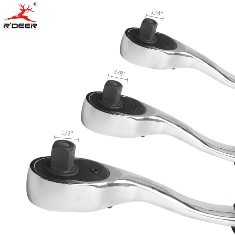 Ключ с храповым механизмом RDEER 1/2 дюйма 3/8 1/4 1 шт.|ratchet wrench|socket wrench1/2&quot ratchet wrench |
