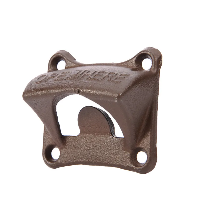 Chic Vintage Antique Iron Wall Mounted Bar Beer Glass Bottle Cap Opener Kitchen Tools Bottle Opener Beer Opener Without Srew