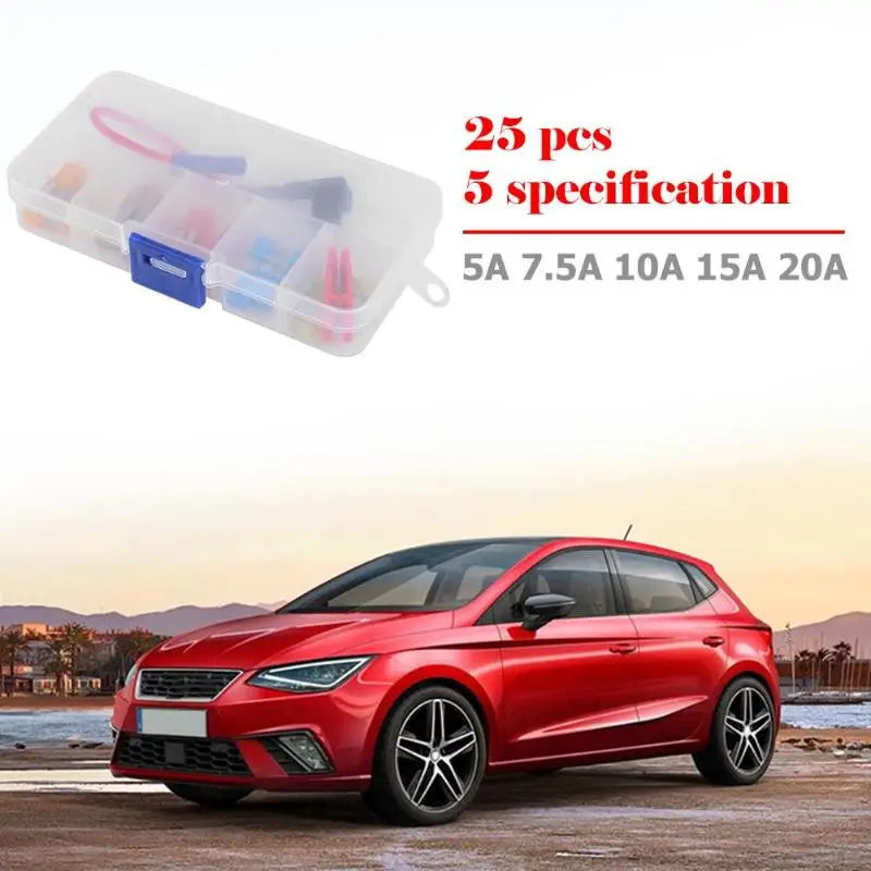 Автомобильный плавкий предохранитель-адаптер Add-a-circuit, комплект с лезвием, держатель предохранителя с 5A 7.5A 10A 15A 20A Micro2 предохранители+ зажим