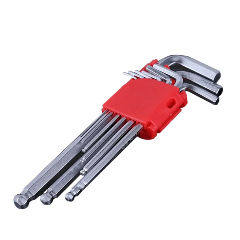 6mm QUALITY ALLEN BALL END LONG STEEL ARM HEX KEY KIT WRENCH METRIC 5mm 4mm
