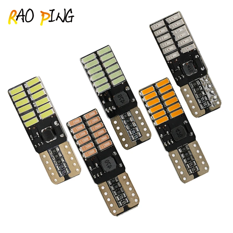

2PCS Car LED T10 194 W5W 24SMD 4014 LED Light Bulb No Error LED Light Parking Car Side Light Auto LED