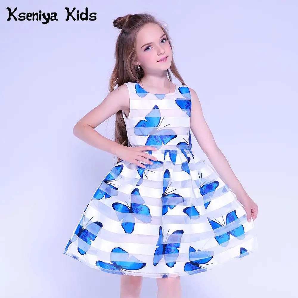 Kseniya/Детские свадебные платья; летнее платье с принтом; милые детские платья на выпускной; платье для маленьких девочек; вечерние платья принцессы для девочек; 10, 12