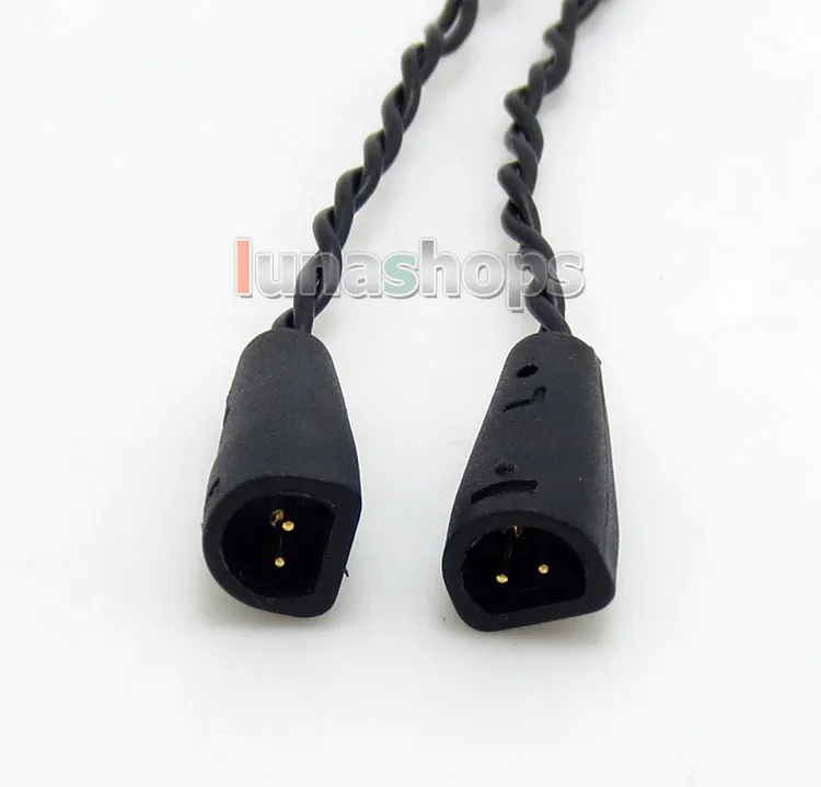 LN004702 Лучшая цена OFC мягкая кожа черный наушник кабель для Sennheiser IE8 IE80 IE8i|cable for
