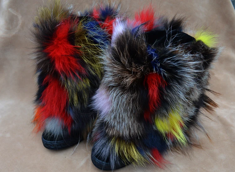 Las Aumento Lujo Top Picture De Pie Mujeres Mezcló Colores Tobillo Zapatos Invierno Botas Caliente Del Altura Piel Nieve As La Dedo Redonda Beertola pwBRan5