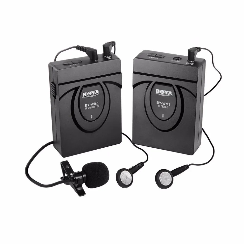 

BOYA BY-WM5 Professional Wireless Lavalier Lapel Microphone System For DSLR Camera Camcorders Audio Recorder For Canon