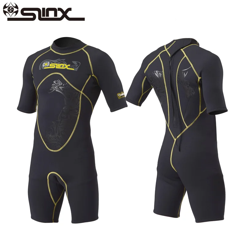 Slinx 3mm shorty wetsuit mens short sleeve surf wet suit for men kite surf jumpsuit kitesurfing kayaking swimming