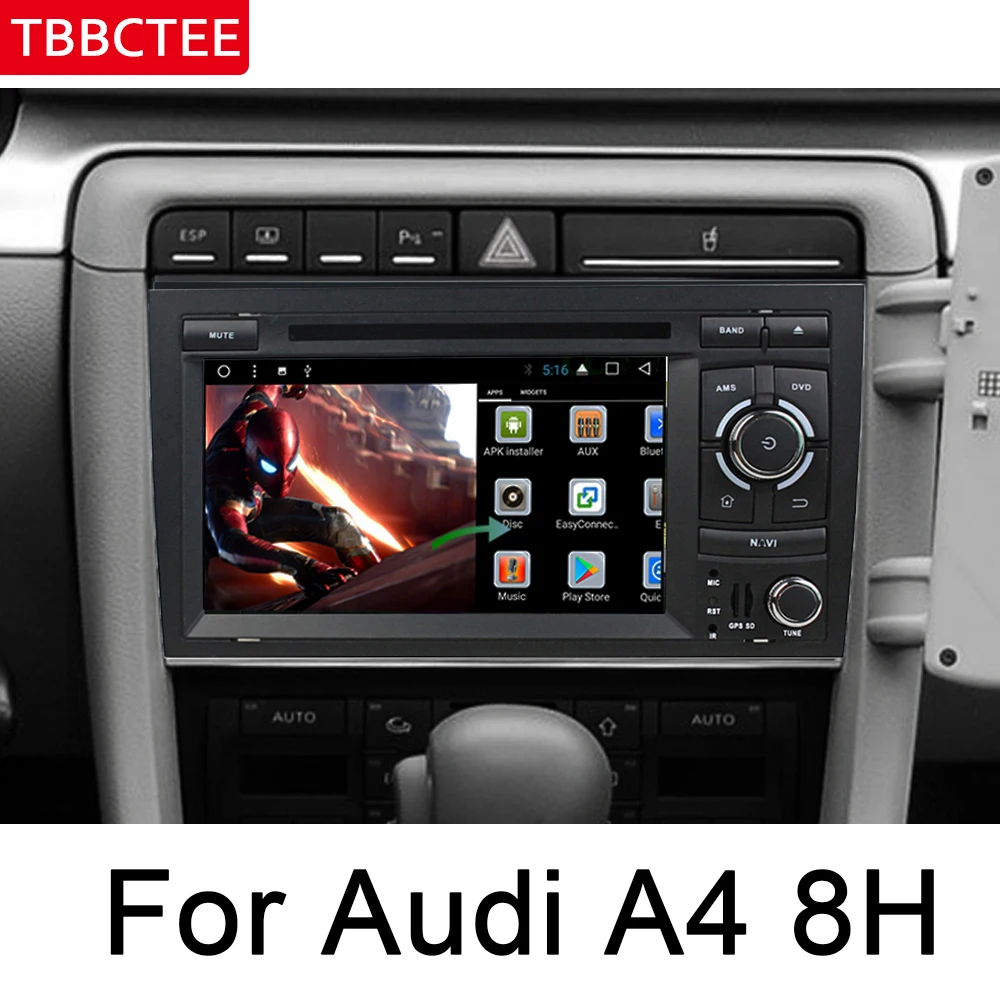 Для Audi A4 S4 RS4 8E 8H 2002~ 2008 MMI автомобильный dvd-плеер на основе Android радио gps навигационная мультимедийная система wifi BT AUX головное устройство