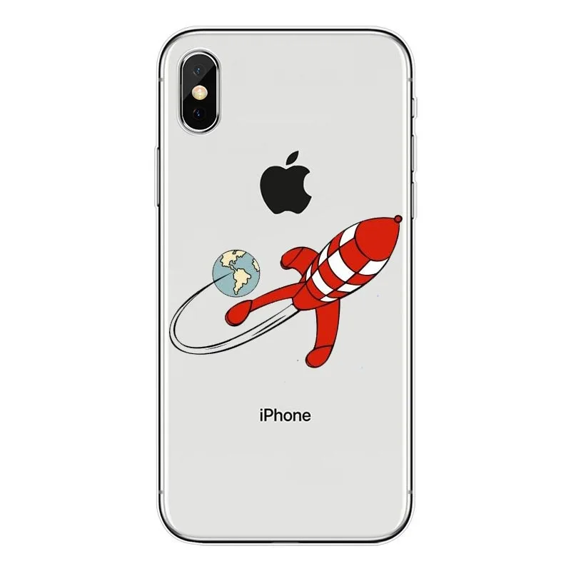 The Adventures of Tintin Soft Silicone TPU Cover Case For iPhone 11 11Pro XR 10 8 7 Plus 6 6S Plus 5 XS Max 5 5C 4 4S Case - Color: TPU