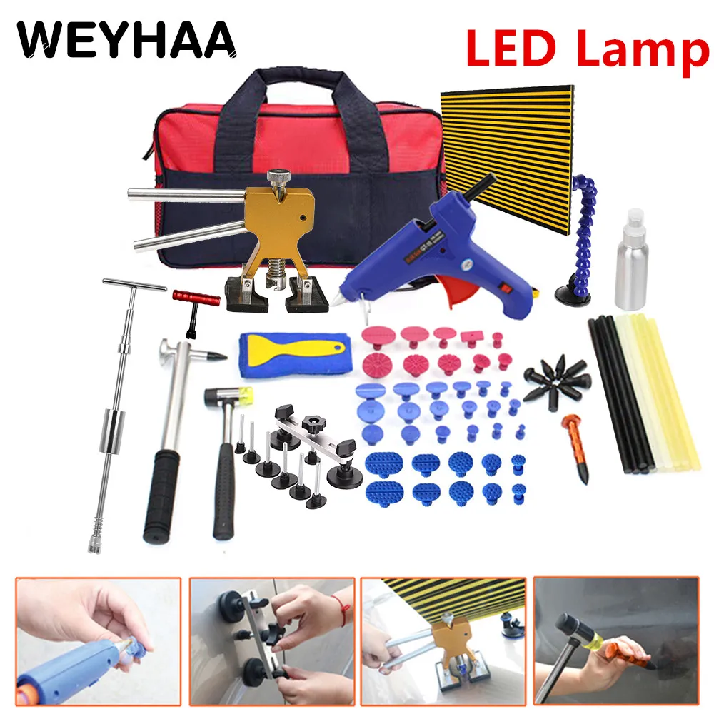

WEYHAA PDR Tools Full Paintless Dent Repair Puller Lifter PDR Set Line Board Hail Removal Kit